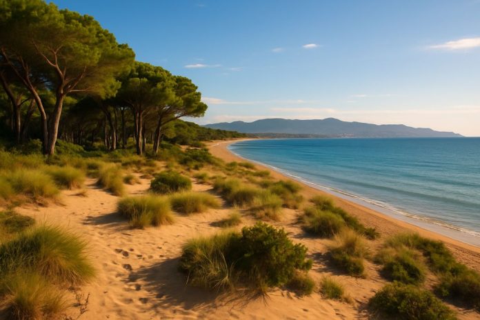 Природа вокруг Ла-Эскалы дюны, сосновые леса и залив Розес