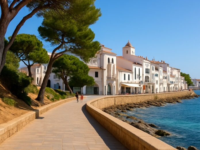 Путь по набережной Ла-Эскалы прогулки вдоль моря и старого города