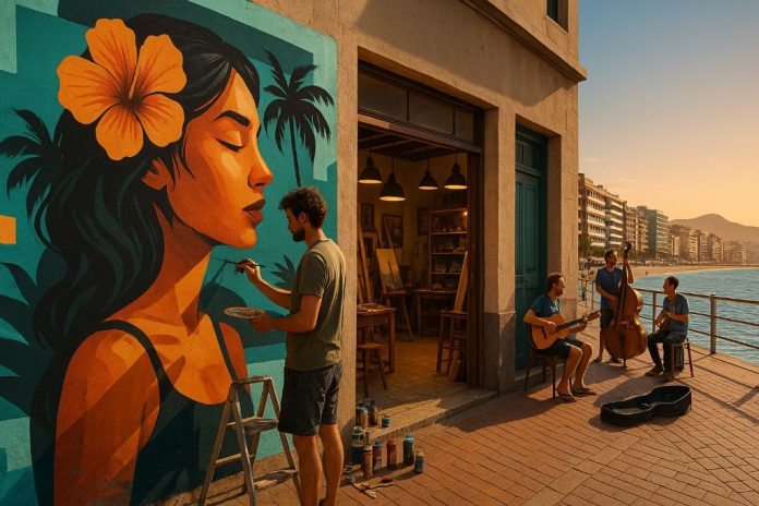 Современная культура Лас-Пальмас-де-Гран-Канария художники, ремесленники и уличная сцена Современная культура Лас-Пальмас-де-Гран-Канария художники, ремесленники и уличная сцена