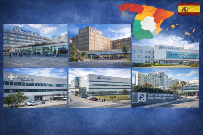 Крупнейшие государственные больницы Испании по автономным сообществам