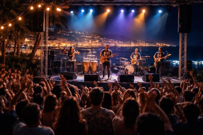 Музыкальная сцена Лас-Пальмаса артисты, создающие звук Атлантики Музыкальная сцена Лас-Пальмаса артисты, создающие звук Атлантики