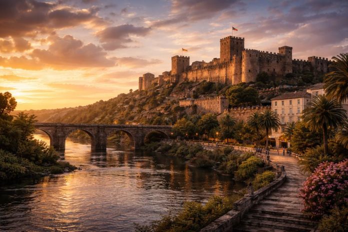 Алькасаба Бадахоса крепость, которая охраняла границу веков