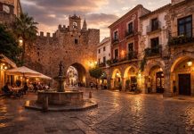 Старый город Бадахоса площади, улочки и следы разных эпох Старый город Бадахоса площади, улочки и следы разных эпох