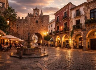 Старый город Бадахоса площади, улочки и следы разных эпох