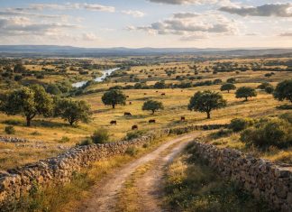 Природа вокруг Бадахоса равнины, пастбища и маршруты Эстремадуры