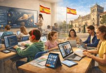 Цифровизация образования в Испании школы и университеты Цифровизация образования в Испании развивается как на уровне школ, так и в университетском секторе, но в этих двух сферах она имеет разные акценты. В школьной системе основной упор делается на базовую цифровую инфраструктуру, подготовку учителей и включение цифровой компетентности в повседневный учебный процесс. В университетах цифровизация связана не только с обучением, но и с дистанционными форматами, управлением данными, исследовательской инфраструктурой и более широким переходом к цифровой академической среде. Общая рамка при этом остаётся национальной и европейской: Испания развивает свои программы в русле общеевропейского курса на качественное и доступное цифровое образование. В школьном образовании одним из центральных направлений стал план #DigEdu, о котором Европейская комиссия пишет как о программе с бюджетом свыше 1,66 млрд евро. В рамках этого плана автономные сообщества должны распределить 300 тысяч переносных устройств, оснастить 240 тысяч классов интерактивными цифровыми системами и обеспечить аккредитацию цифровых компетенций для 560 тысяч учителей. Эти цифры хорошо показывают, что цифровизация в Испании понимается не как добавление отдельных гаджетов, а как перестройка школьной среды в масштабе всей страны. Параллельно действует и программа #CompDigEdu, направленная на развитие цифровых навыков у учителей и учащихся на всех уровнях образования. Eurydice указывает, что она встроена в Национальный план цифровых компетенций и призвана развивать цифровую компетентность как часть базовой подготовки, а не как узкоспециальный навык. С этим связаны и школьные цифровые планы центров, которые помогают каждой школе выстраивать собственную цифровую стратегию — от выбора платформ до организации учебной работы и оценки результатов. В университетской сфере цифровизация выглядит более разнообразно. Испанские вузы развивают смешанное и дистанционное обучение, цифровые сервисы для студентов и преподавателей, а также инфраструктуру для открытой науки. Показателен пример UNED — Национального университета дистанционного образования, который давно работает как крупная цифровая университетская сеть и, по опубликованным данным, обучает свыше 140 тысяч студентов в официальных программах. На уровне исследовательской политики цифровизация университетов тесно связана и с Национальной стратегией открытой науки 2023–2027, где подчёркиваются открытый доступ к публикациям и данным, использование цифровых платформ и расширение открытых образовательных ресурсов. При этом цифровизация не снимает старых проблем полностью. Даже при крупных государственных вложениях многое зависит от региона, уровня школы или университета и качества подготовки преподавателей. Поэтому испанская модель сегодня строится не вокруг идеи «технологии ради технологии», а вокруг более прагматичной задачи: сделать цифровые инструменты обычной частью обучения, не разрушая базовые принципы доступности и качества образования.