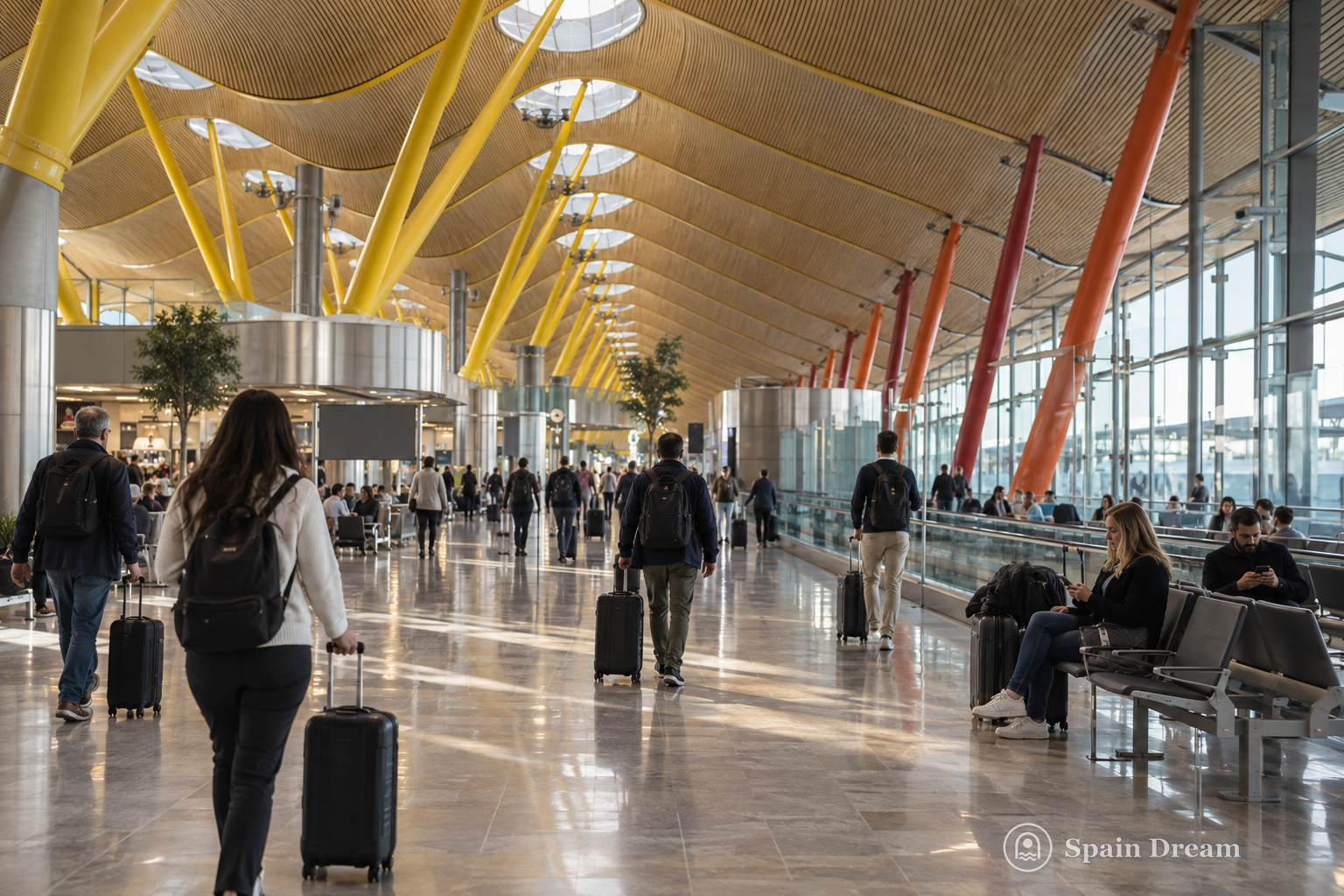 Зал терминала T4 в аэропорту Барахас