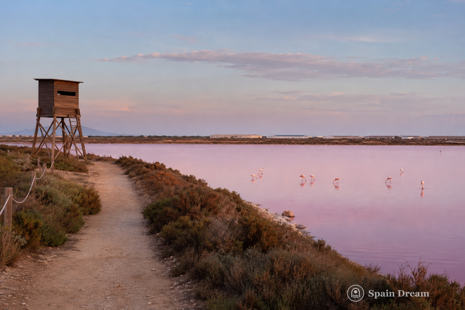 Тропа Рута-Салада у розовой соляной лагуны Лос-Монтесиноса