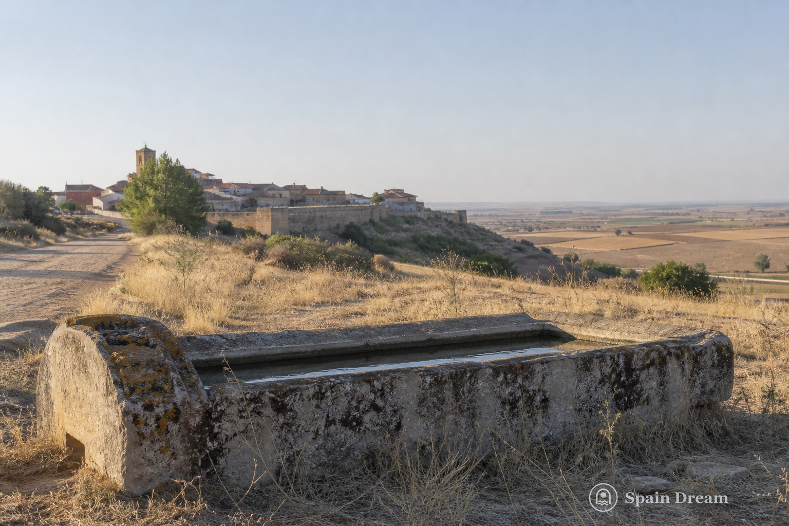 Старинный водопой на окраине Лусильоса