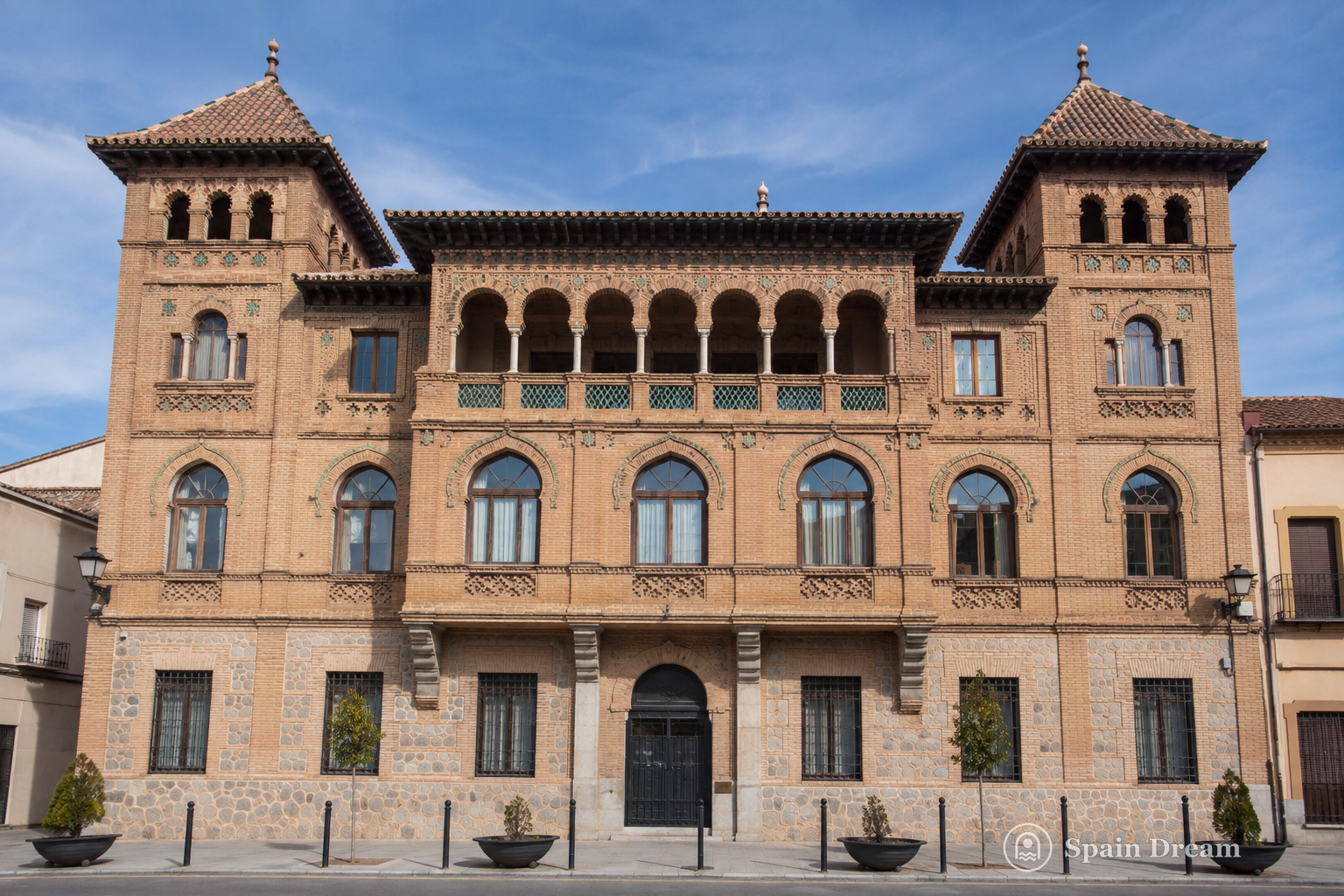 Неомудехарский фасад Casa de Ciriaco в Юнкосе